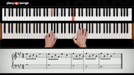 Exemple : Partition au piano